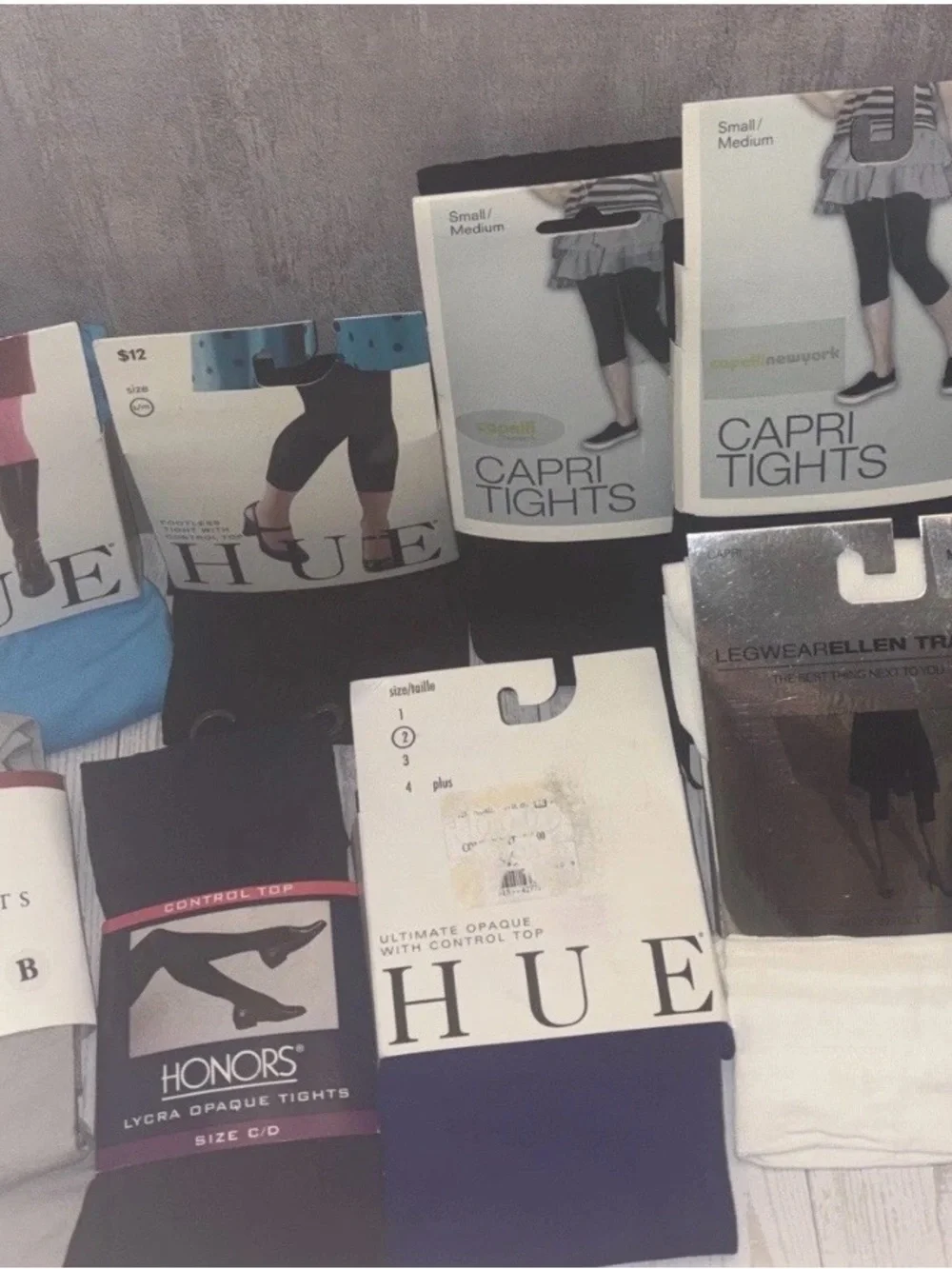 Huge Lot of 10 Women’s TIGHTS Size S & M, some vintage, diff styles & colors NEW